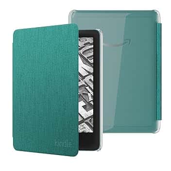 Nuova custodia in tessuto con il retro trasparente per Kindle Paperwhite (modello 2024) e Kindle Colorsoft Signature Edition