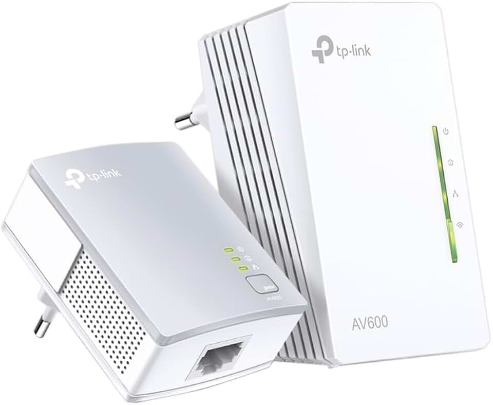 TP-Link TL-WPA4220 KIT Powerline Kit AV600Mbps e Wi-Fi 300Mbps, Homeplug AV2, Porte Ethernet, Plug & Play, Compatibile con Router, Tecnologia Powerline Avanzata, Facile Gestione