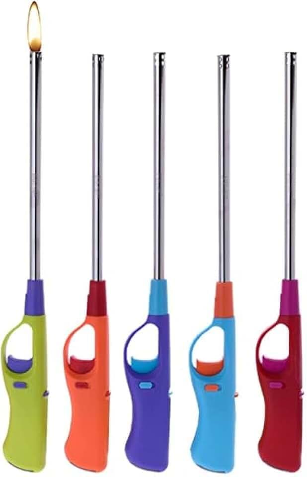 ACCENDIGAS A FIAMMA CANNA LUNGA GAS BUTANO ACCENDINO FORNELLO BARBECUE CUCINA PZ 1