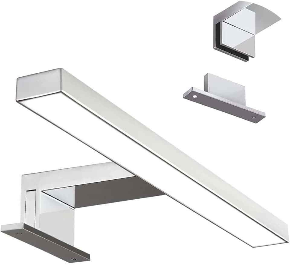 Lampada da Specchio LED Luce Bagno 30 cm 5W 230V 4000K / 6000K IP44 Mobili Cornice Armadio Trucco Applique Senza Sfarfallio Non Dimmerabile Bianco Naturale Neutro / Freddo (4000K - Luce Naturale)