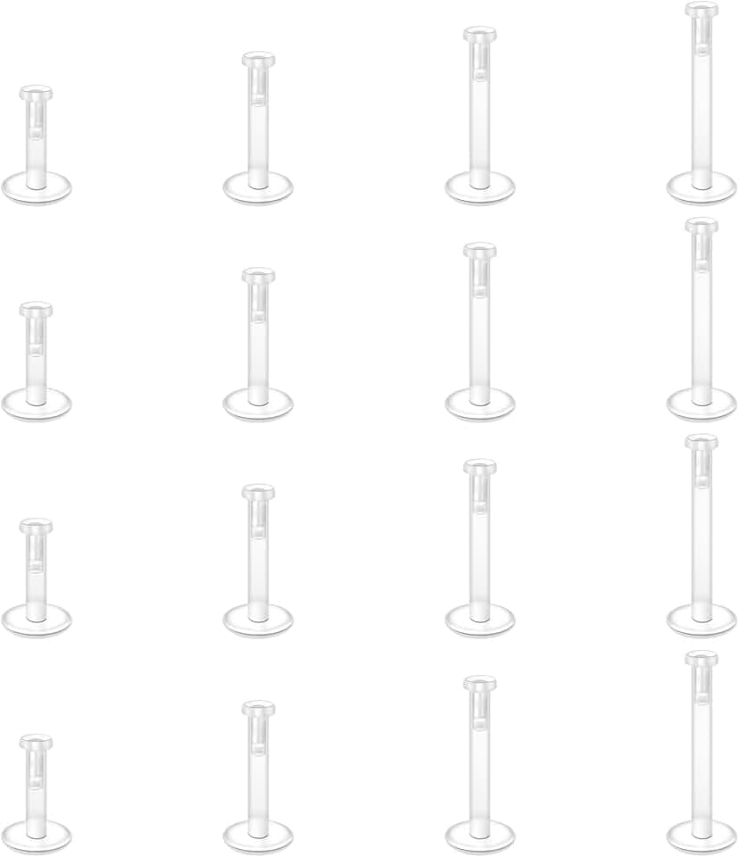 LAURITAMI Chiaro ombelico Piercing set sopracciglio, gravidanza ombelico Piercing anello, Bioflex curvo sopracciglio naso labbro cartilagine orecchio Piercing gioielli Kit