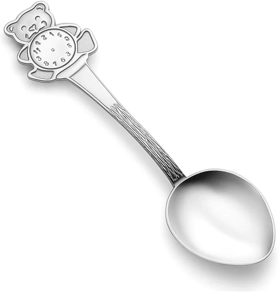 fish Raffinato Cucchiaio In Argento Sterling Con Opzione Di Incisione Per Regali Di Battesimo