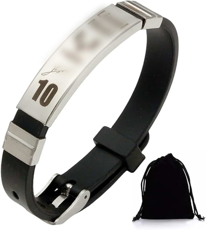 IKOPFLN 1 Pezzi Idee Regalo Ragazzo,Me ssi Braccialetto di Calcio Basketball per Ragazzi, Regali Compleanno Natale per Figli, Nipoti, Regalo Ragazzo 8 9 10 11 12 13 Anni Maschio Bracciale Bambino