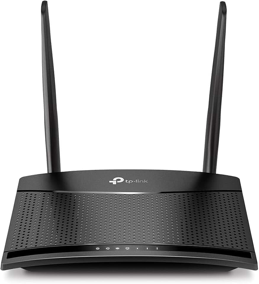 TP-Link TL-MR110 Cat4 Router 4G LTE Wireless N300Mbps, Router WiFi con Sim, Due Antenne LTE Rimovibili, Porta LAN/WAN, Modem 4G Sim, Senza Configurazione, Collega Fino a 32 Dispositivi, Plug&Play