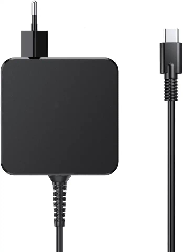 Caricatore USB C 65W, Portatile Alimentatore Caricabatterie per Huawei Matebook, MacBook Pro/Air, Asus/Acer, Lenovo ThinkPad, Ricarica Veloce per Samsung e altri dispositivi USB-C Con cavo Tipo C 1.7M