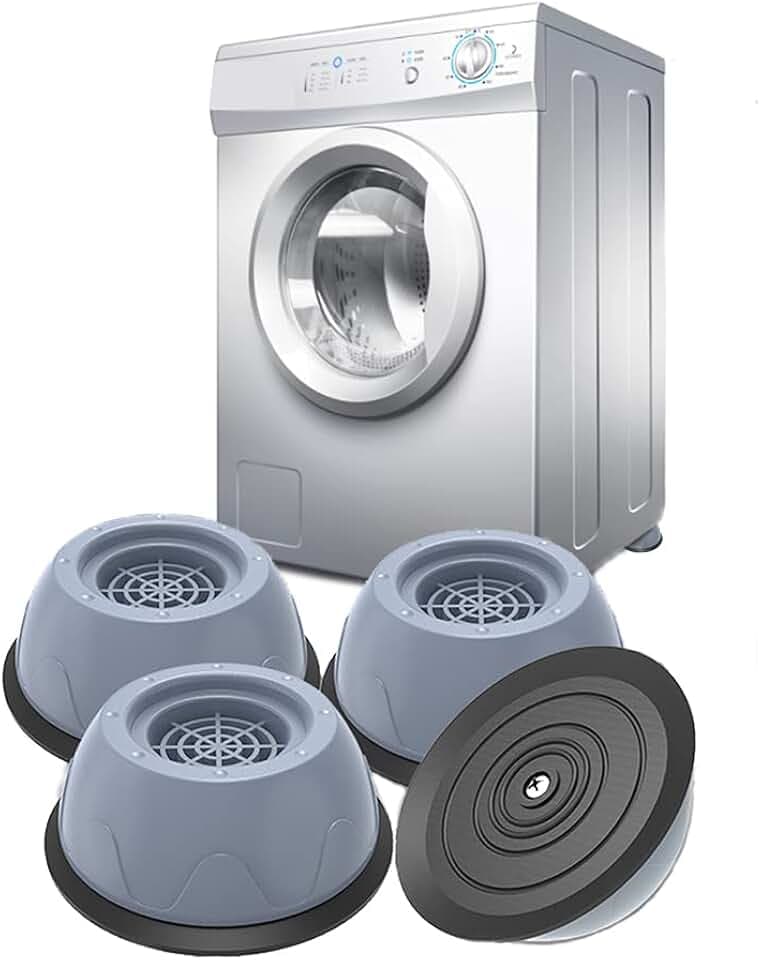 Anti vibrazione tampone, piedi macchina per llavare, 4 pezzi, tappetino antiderapant lavatrice, ammortizzatore, lavatrice, per lavatrice, pattini in gomma, antiscivolo, stabilizzatore, piedistallo