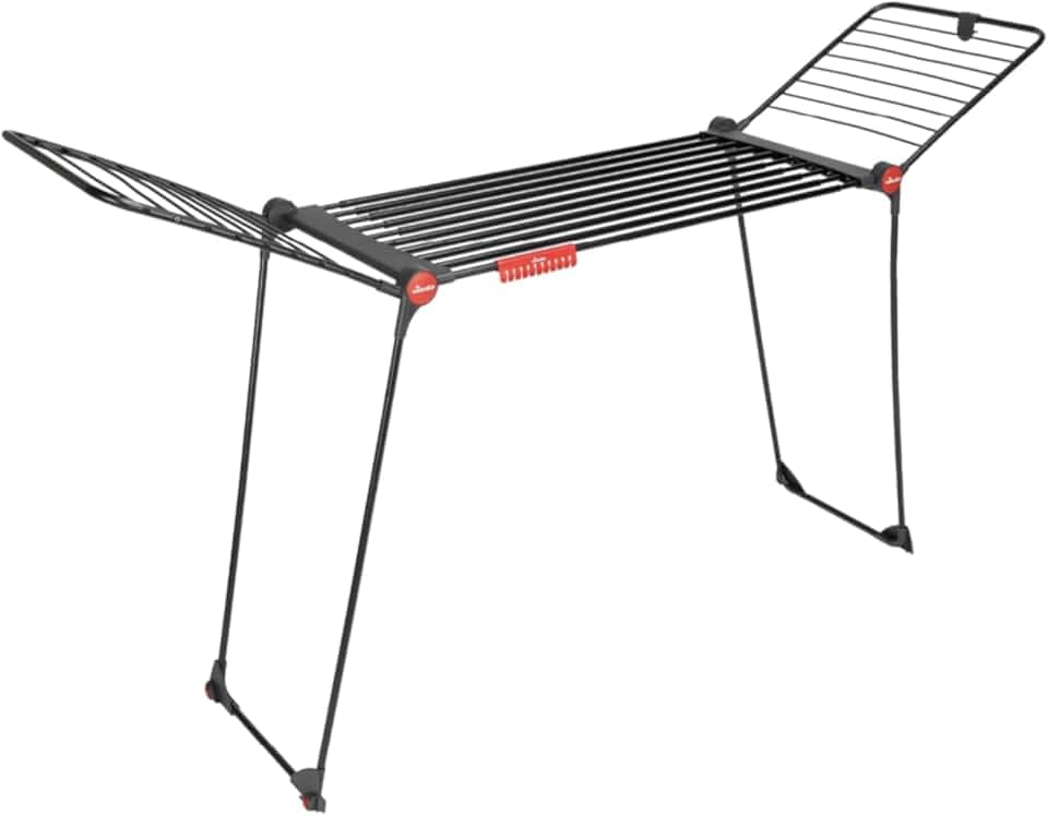 Vileda Infinity Flex Ultimate | stendibiancheria di grandi dimensioni | 30mt di stenditura | griglia telescopica estensibile fino a 2mt | ali alte | stendibiancheria già assemblato