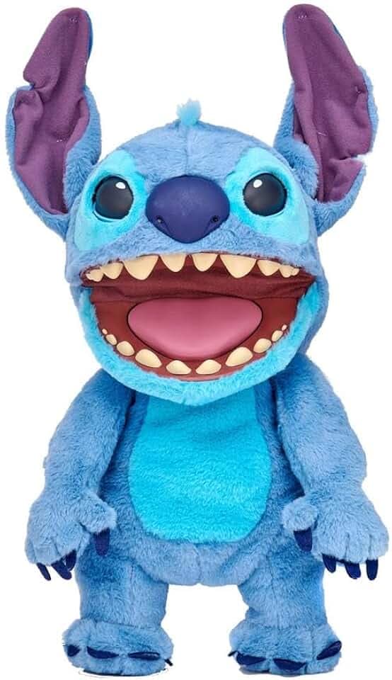 Disney Lilo & Stitch Puppetronic by Real FX - Peluche elettronico da 45 cm, 100+ combinazioni di azioni e suoni, giocattolo realistico con sensori e reazioni, 6+ anni, famoso (TTC29000)