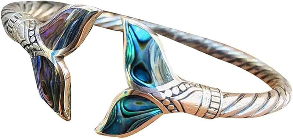 Fictory Braccialetto a forma di coda di sirena, design elegante, vestibilità regolabile, regalo perfetto per donne e ragazze, ideale per feste e uso quotidiano