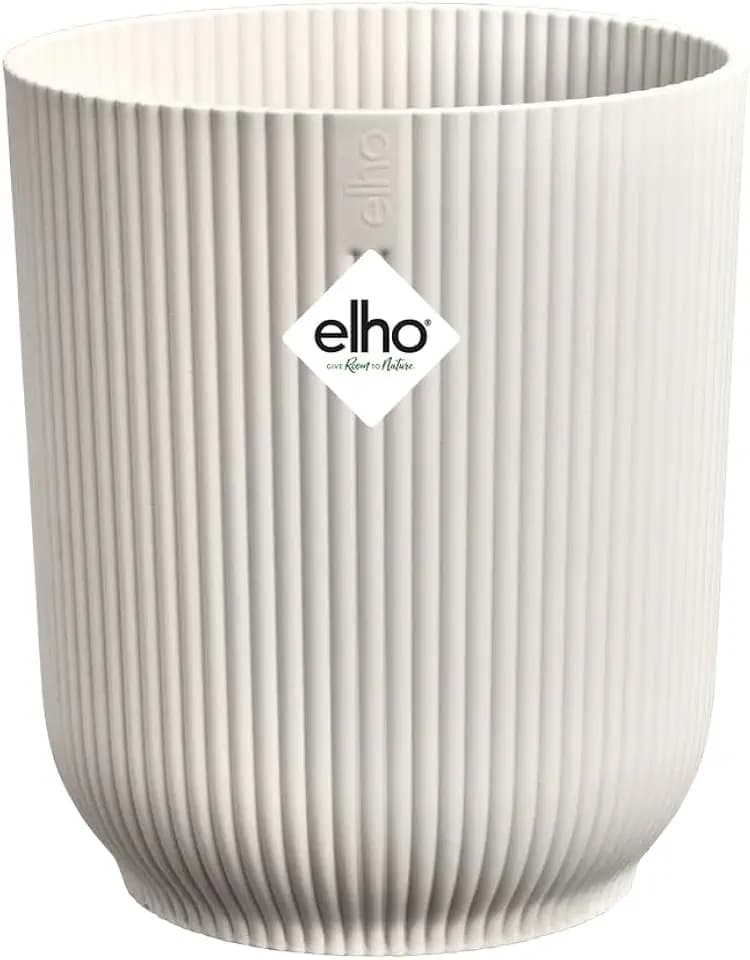 Elho Vibes Fold Orchid High 12,5cm - Vaso per Orchidee da Interno - Vasi per Fiori - 100% plastica riciclata - Bianco/Linen White