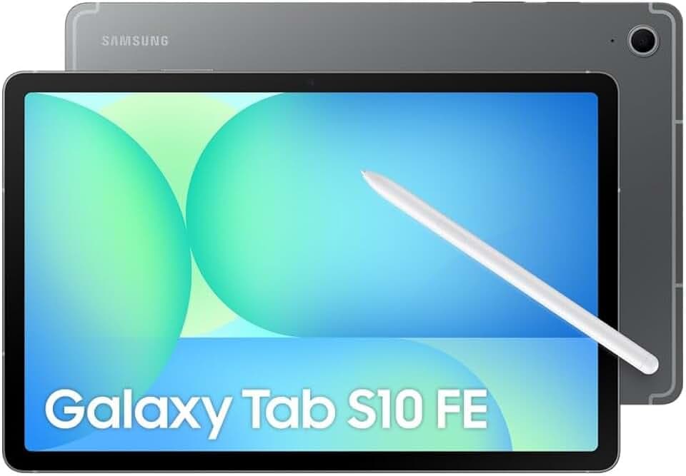 Samsung Galaxy Tab S10 FE, 3 anni di garanzia, Android Tablet, Display 10.9" LCD, Wifi, RAM 8GB, 128GB, 8.000 mAh, S Pen, Android 15, IP68, Gray [Versione italiana]