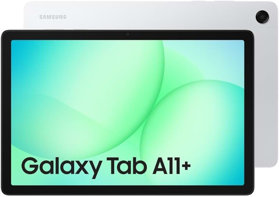 Samsung Galaxy Tab A11+, Tablet Android, 5G, 6GB RAM, 128GB, 11.0" 90Hz Display, Silver [Versione Italiana]