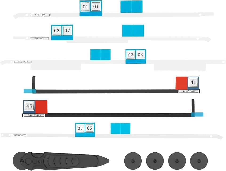 Kit di Maniglie della Ruota di Apertura del Nastro Adesivo Adesivo dello Schermo di visualizzazione LCD, Compatibile per Apple iMac 21.5 "A1418 Retiona 2012-2015