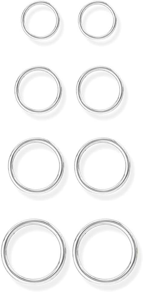 COYUN 8 Pezzo Titanio Ipoallergenico Piercing Naso Anello Argento Oro Piercing Septum Piercing Orecchio Cartilagine Piercing Trago Helix 6MM/8MM/10MM/12MM Nostril Piercing