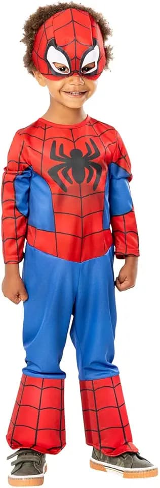 Rubie's Offical Spideman Marvel Costume, Kids Fancy Dress, Cartoon, Spidey Classic