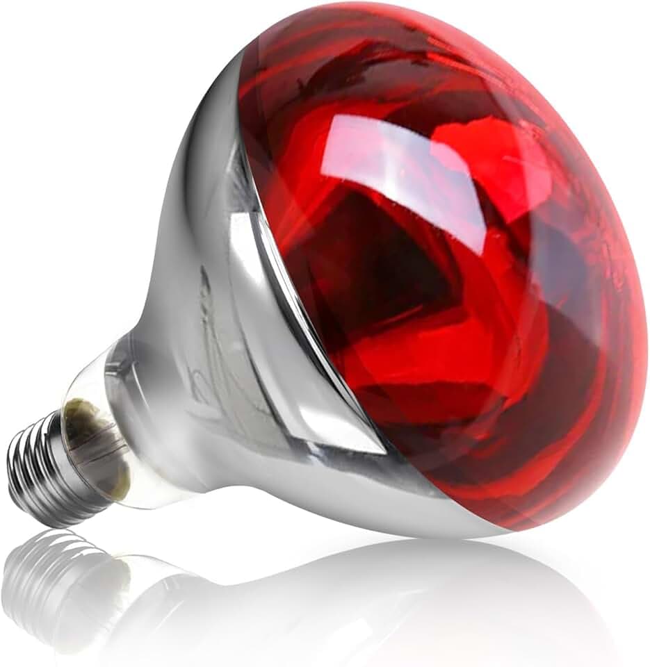 Caldarax Lampada Infrarossi Riscaldante E27 250W, R125 Infrarotstrahler Riscaldante, AC 220-240V, Lampada Spot Infrarossi Riscaldamento, per termoterapia, Rettili Wärmelampe Heizstrahler, 1 Pezzi