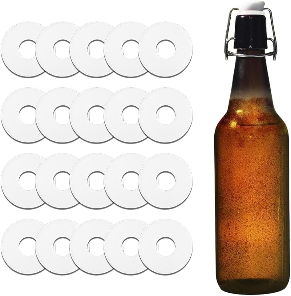 20 Pezzi Guarnizioni in Silicone Guarnizione Guarnizione Bottiglia Vetro Tappi Silicone Rondella in Gomma per cap Swing Top Bottiglia di Vetro Home Brew Beer Soda Bottle Seal