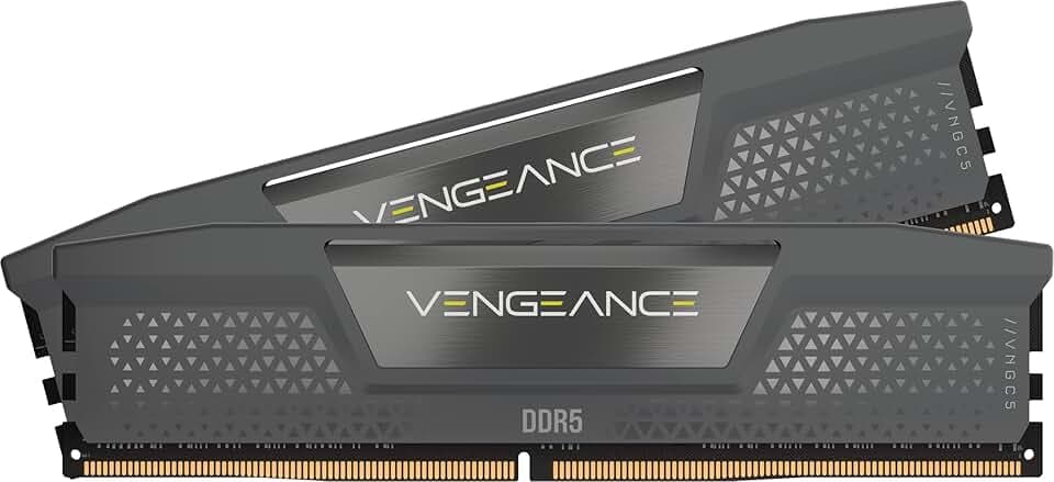 CORSAIR VENGEANCE DDR5 32GB (2x16GB) DDR5 6000MHz CL36 AMD EXPO Intel XMP iCUE Memoria Compatibile per Computer - Grigio (CMK32GX5M2E6000Z36)