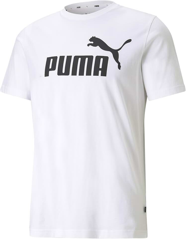 PUMA Essentials Logo T-Shirt (Available in Big & Tall) T-Shirt Uomo (Pacco da 1)