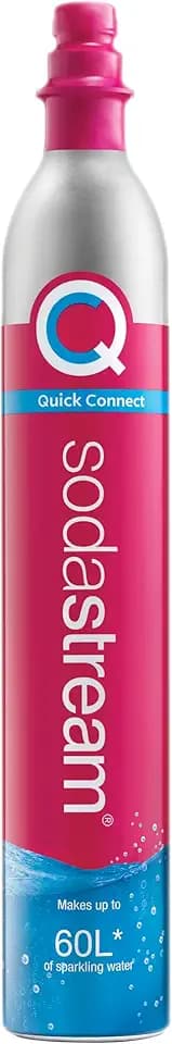 Sodastream Cilindro Co2 Addizionale Cqc Con Attacco Rapido, Bombola Co2 Alimentare Adatto Per Gasatori Sodastream Terra E Duo, Rosa