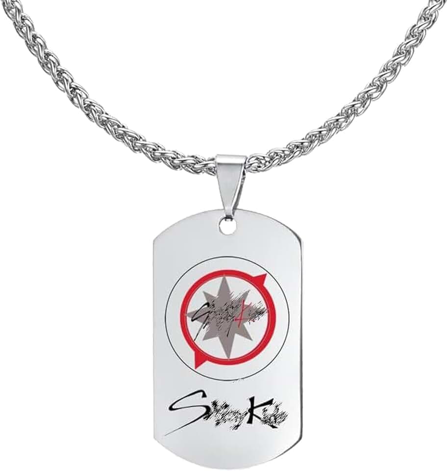FYFLYMT Collana Stray Kids per Concerti Kpop - Collana in Acciaio Inossidabile Unisex - Ideale per Compleanni e Fan Stray Kids- Regalo Originale per Ragazzi e Collezionisti