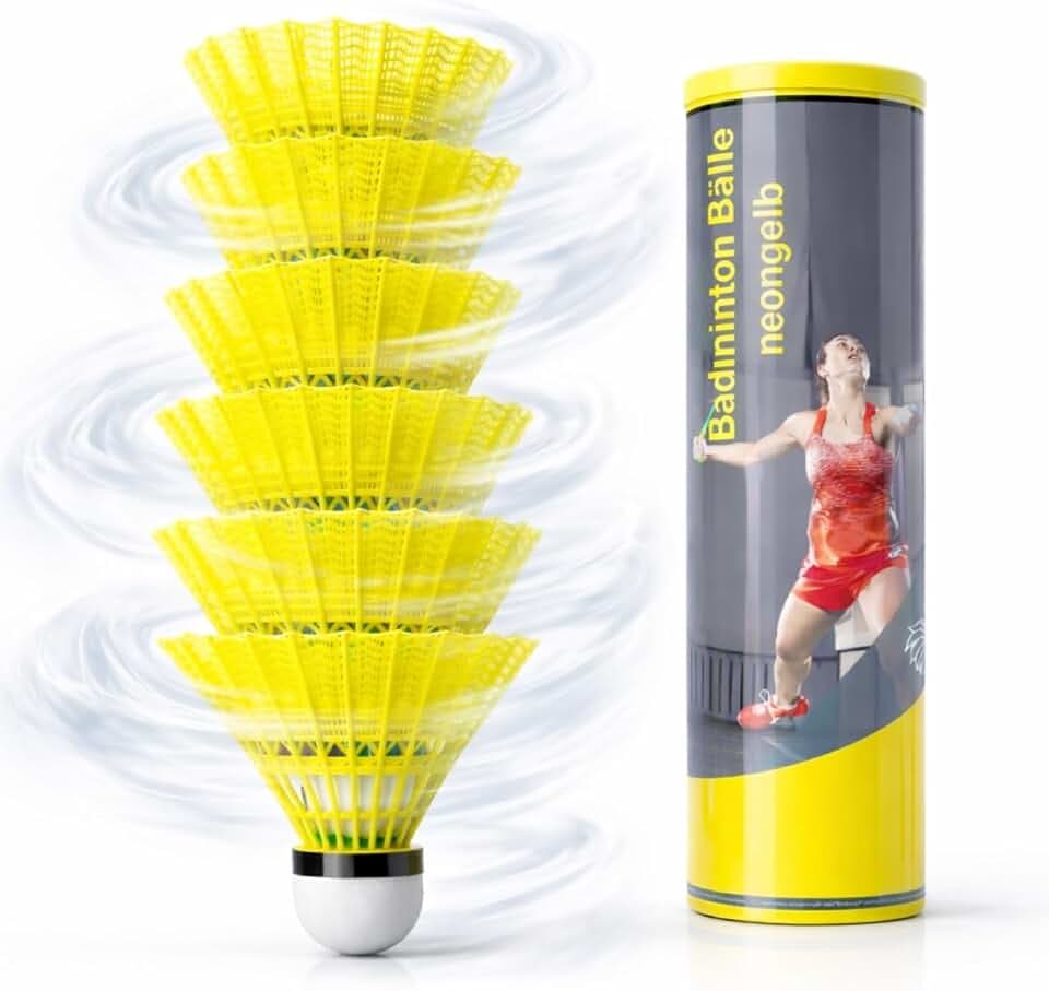 TK Gruppe Timo Klingler Palline da Badminton Gialle per Allenamento e Competizione, per Esterni e Interni