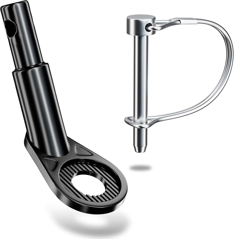 Attacco Rimorchio Bici, 12 mm Robusto Gancio Traino Bici con Perni di Sicurezza, Attacco per Carrello Bicicletta in Acciaio Resistente, Gancio Bicicletta per Rimorchio Bambini, Cani, Merci