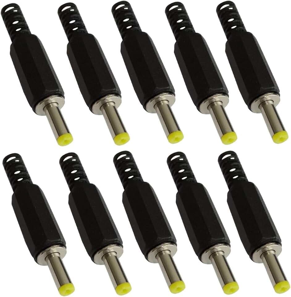 Aerzetix - 10x Connettori maschio jack adattatore presa di alimentazione - destra DC 4/1,7 mm - da saldare - C42288