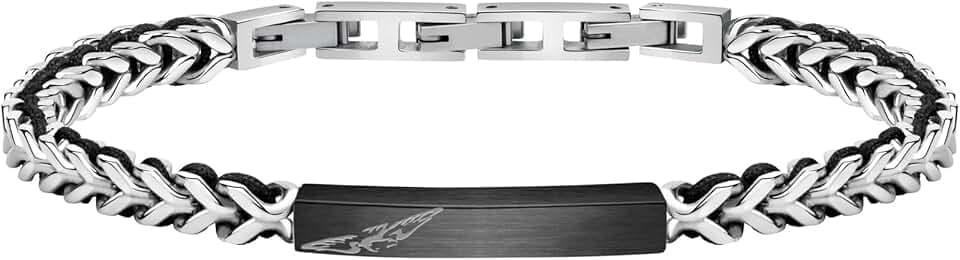 Sector No Limits Bracciale da Uomo, Collezione Bandy, in Acciaio - SZV70