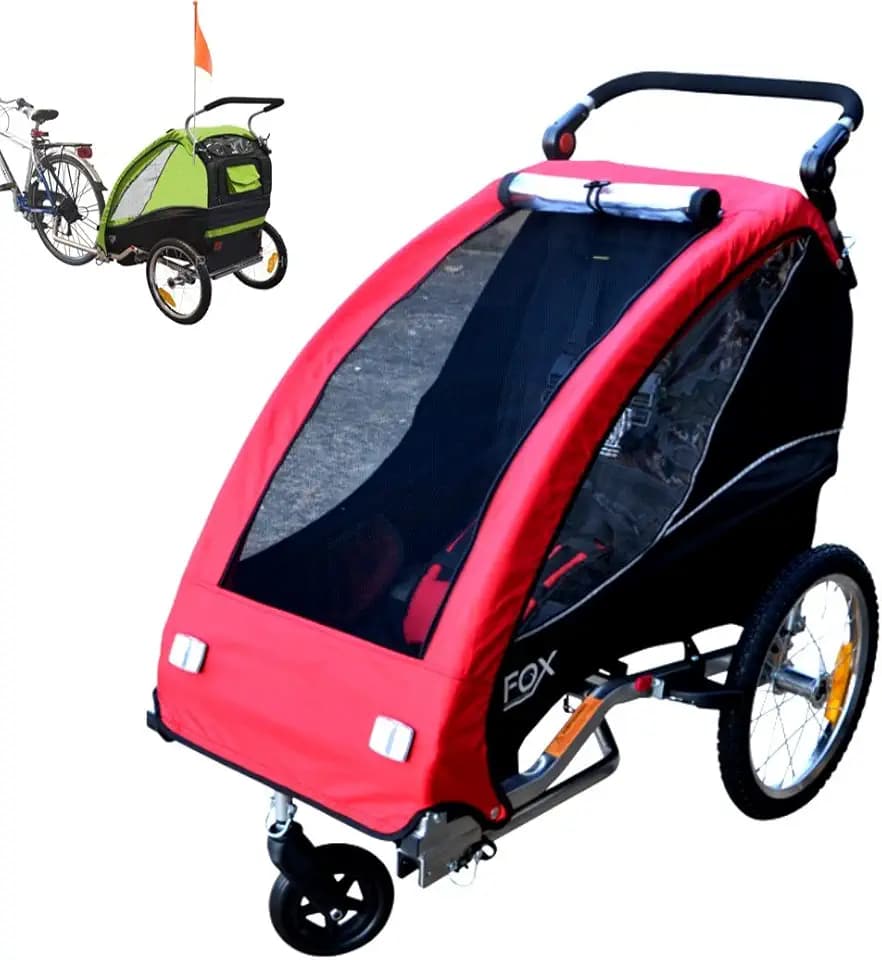 PAPILIOSHOP FOX Rimorchio passeggino per il trasporto di 1 bambino in bici
