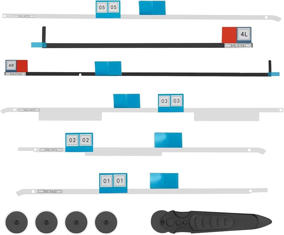 Strisce adesive di ricambio per schermo LCD, kit di riparazione professionale compatibile con Apple iMac 21,5" A1418 Retina 2017 2019 2020 (con strumento di apertura)