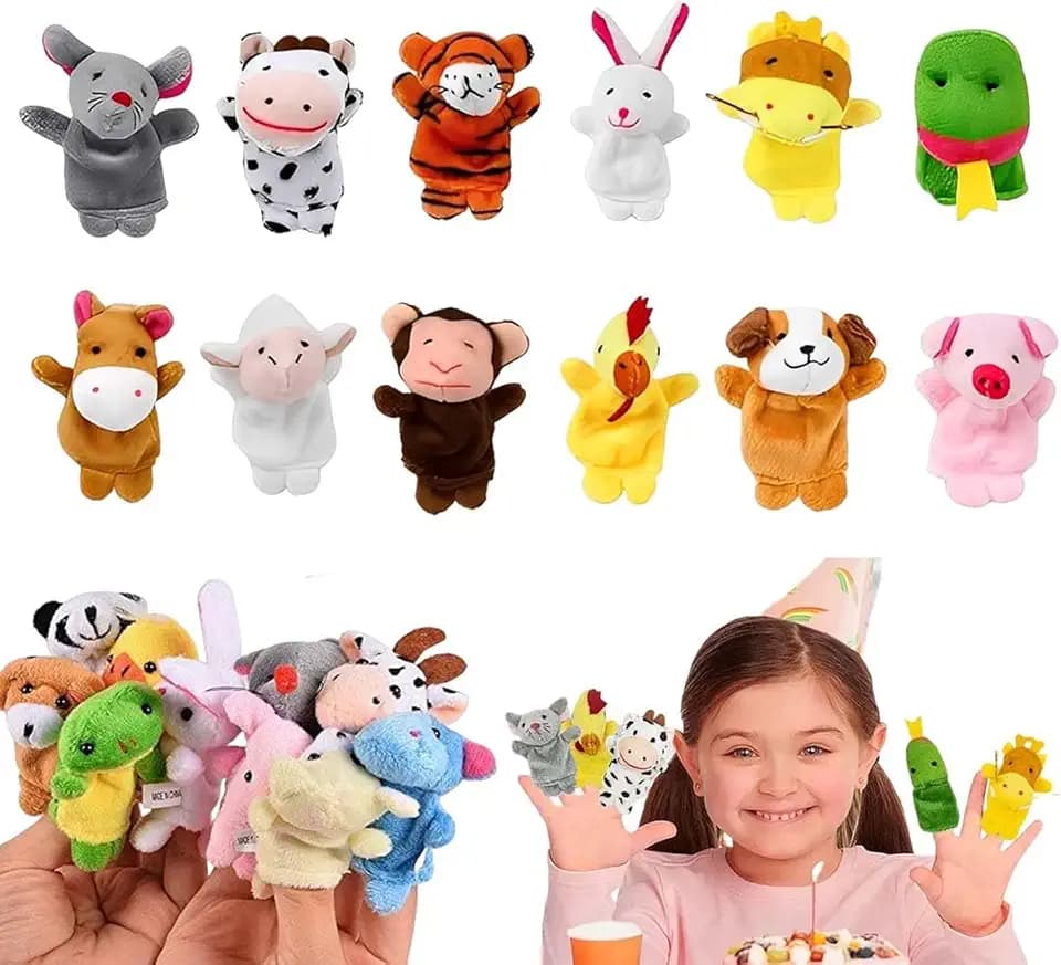 12 pezzi di burattini da dito con animali dello zodiaco cinese con mini burattini da dito divertenti dei cartoni animati per spettacoli scolastici tempo libero feste di compleanno
