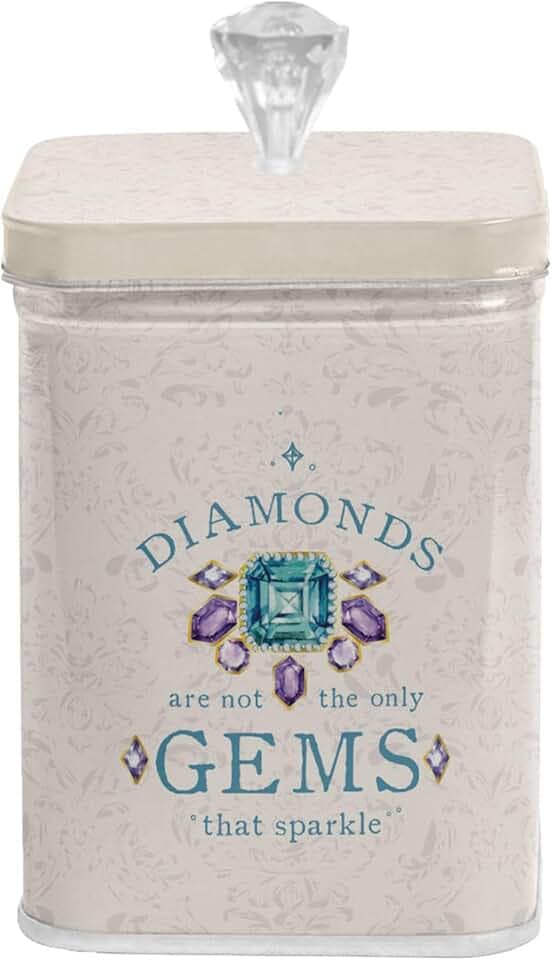 Pigna Pigna x Bridgerton,Scatola in latta, portaoggetti,dettaglio diamante