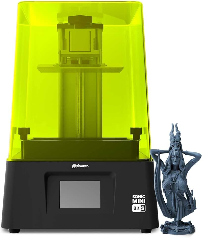 Phrozen Sonic Mini 8K S Stampante 3D Resina | Schermo Mono-LCD 8K da 7,1 pollici | 22nm alta precisione | Volume di Stampa di 165x72x170 mm | 3D Printer per Principianti