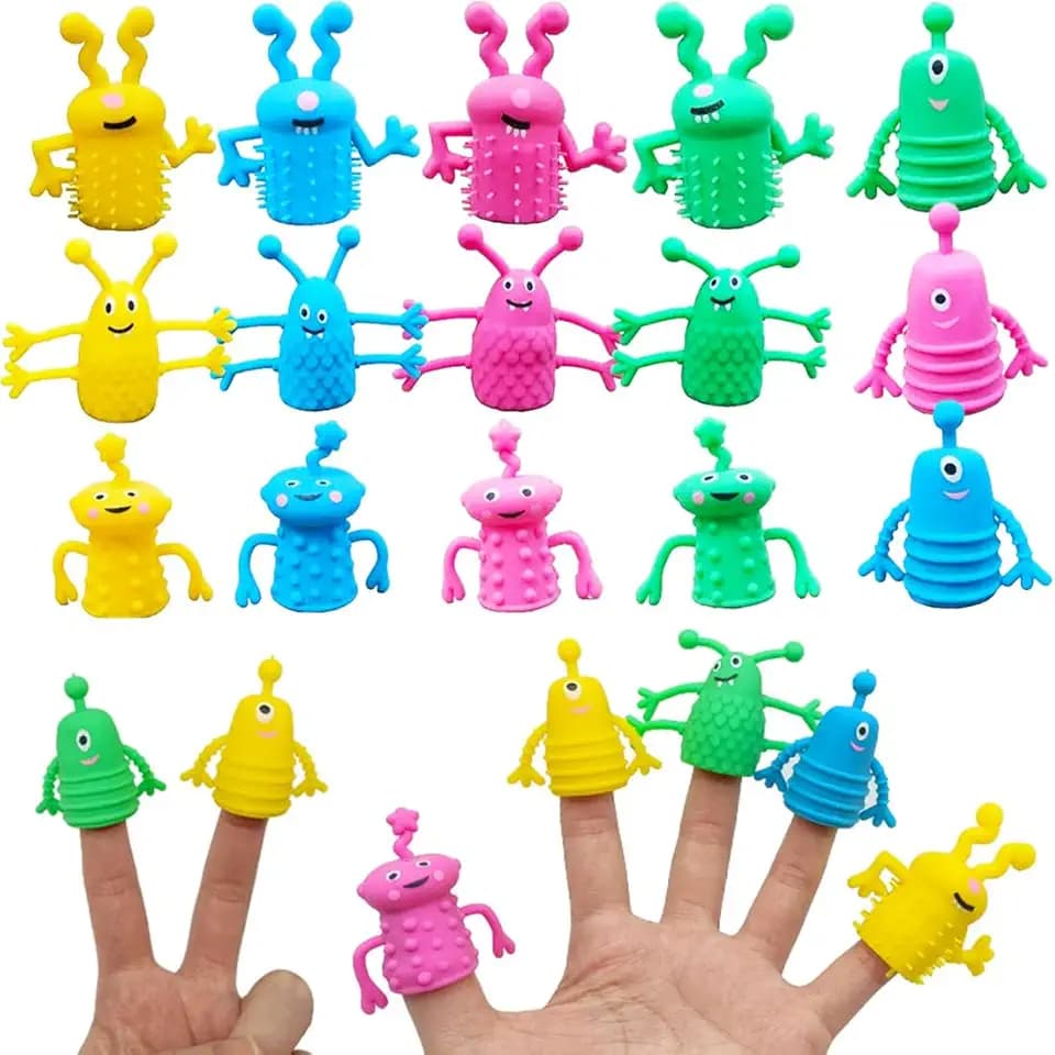 Marionette Da Mano 20 pcs Piccole Marionette da Dito Mostri (Gioco di Scherzo, Interazione/Gioco Bambini, adatta Scenari Genitore - Bambino)
