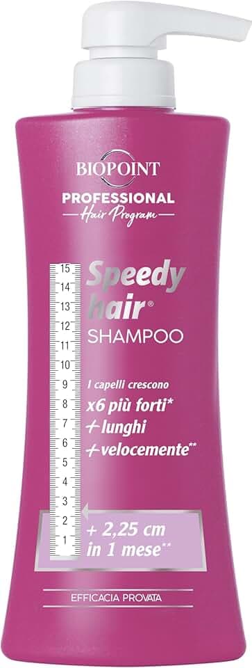 Biopoint Speedy Hair - Shampoo, Deterge Delicatamente E Protegge La Fibra Capillare, Azione Stimolante Per Una Crescita Più Rapida Dei Capelli, 400 Ml