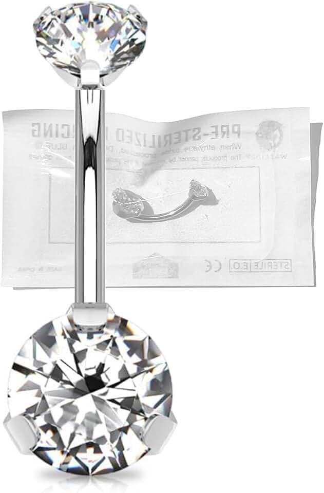 WARRIOR Piercing Ombelico STERILE Acciaio Chirurgico 316 L a Banana Classico Basic