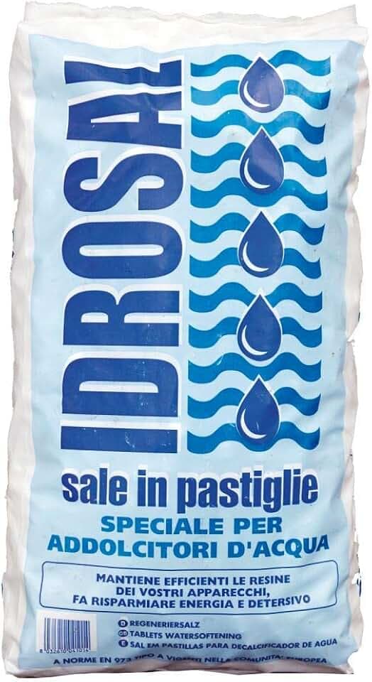 acquaverde 8 Sacchi Sale in Pastiglie 25 kg per Addolcitori Ebollizione per Resine Depuratori Addolcitori