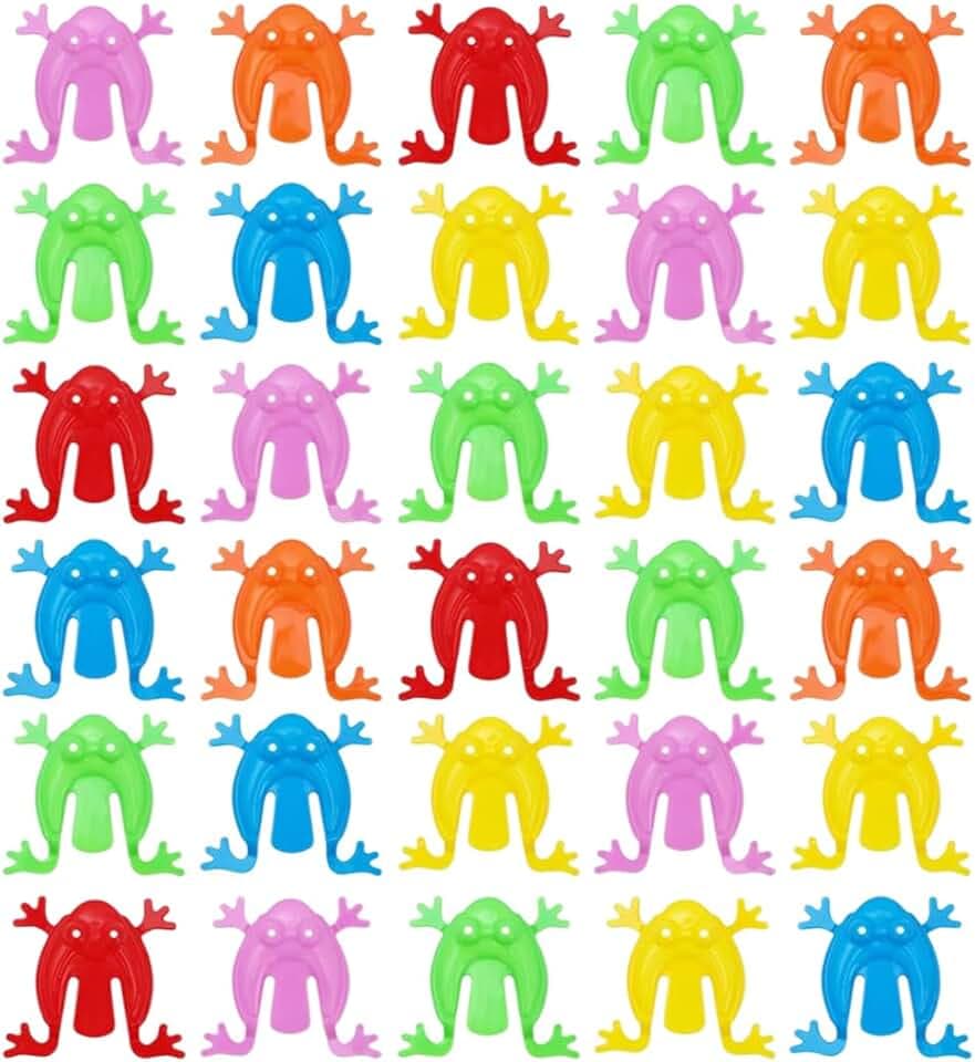Rana Che Salta Giocattolo Dito, 30 pezzi giocattoli di rana che rimbalza, Rana Giocattoli Per Bambini Novità, mini giocattolo a forma di rana, Che Preme Divertente Che Rimbalza Rana (colori casuali)
