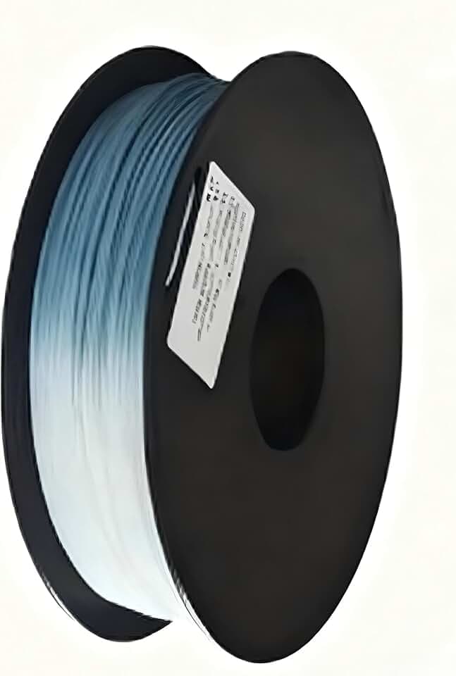 Filamento in PLA che cambia colore UV per stampante 3D, 1,75 mm, 200 g, filamento di stampa ad alta velocità, per stelle sensoriali e fidget star, precisione dimensionale 0,04 mm da bianco a blu