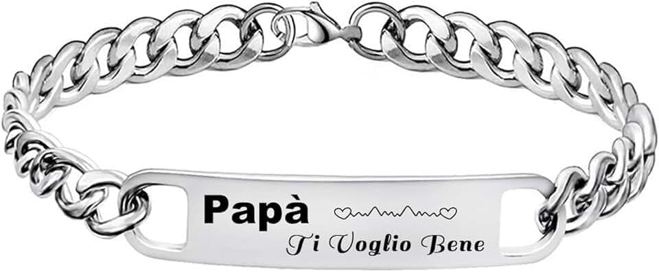 LUODAN Bracciale Papà Ti Voglio Bene Regalo Per Papà Regalo per la Festa del Papà Bracciale Regalo di Compleanno per Uomo il mio Miglior Papa regalo zio nonno Fratello padrino