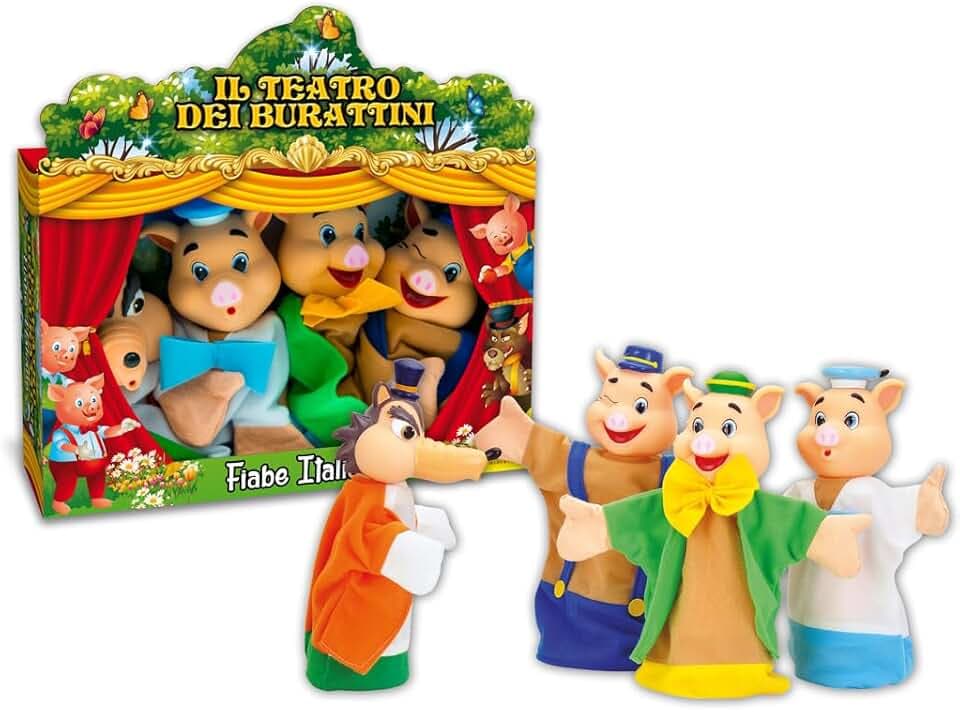 VD - MARIONETTE TEATRINO FIABE ITALIANE 4 PZ