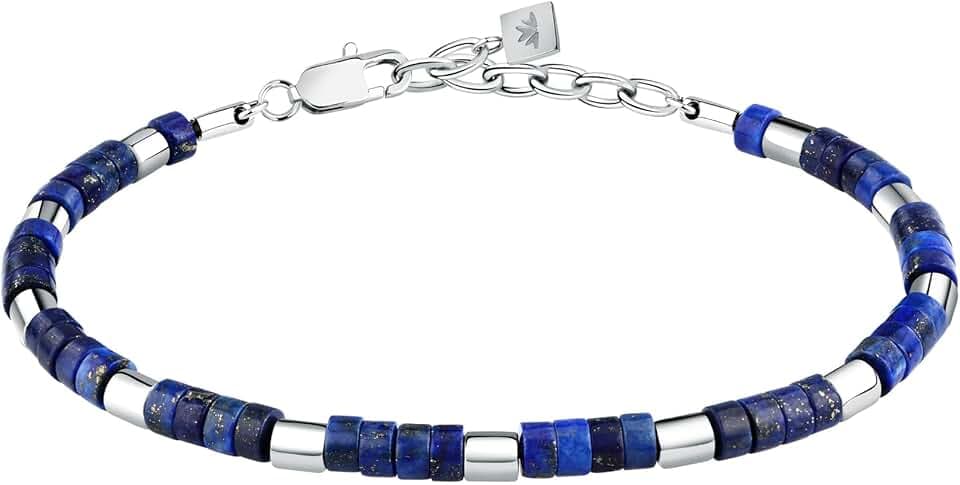 Morellato Bracciale Uomo in Acciaio, Lapislazzuli, Collezione Pietre - S1736