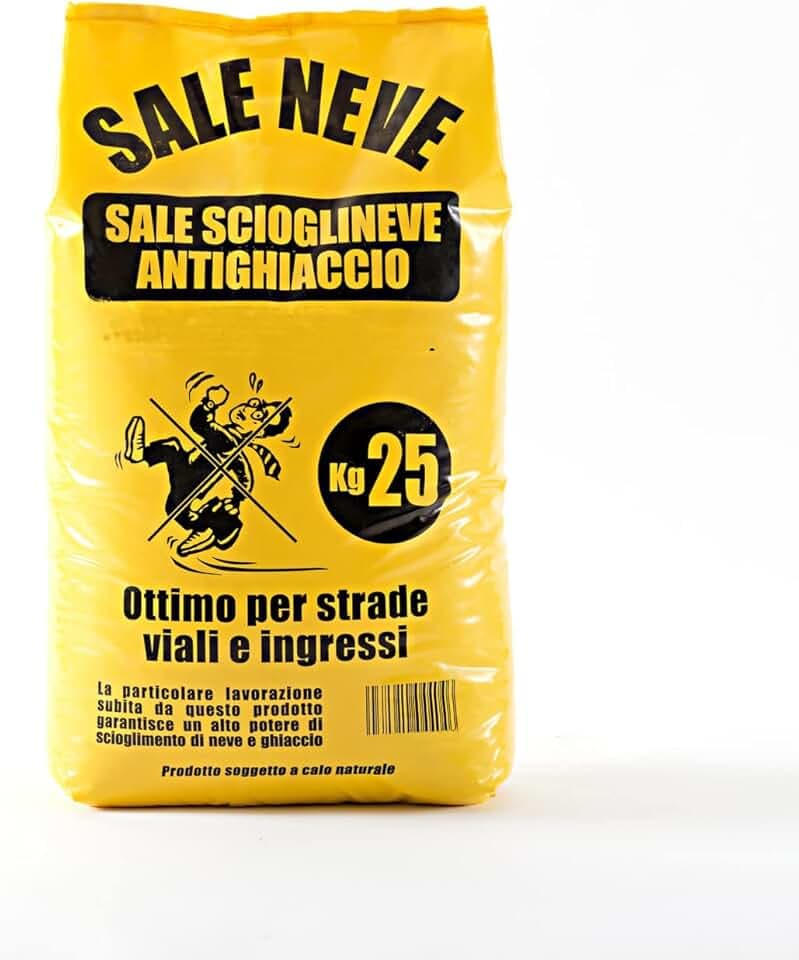 Sale Disgelo Sciogli Ghiaccio Neve Velocemente su Strade Vialetti Parcheggi Antighiaccio Scioglineve Confezione 25kg