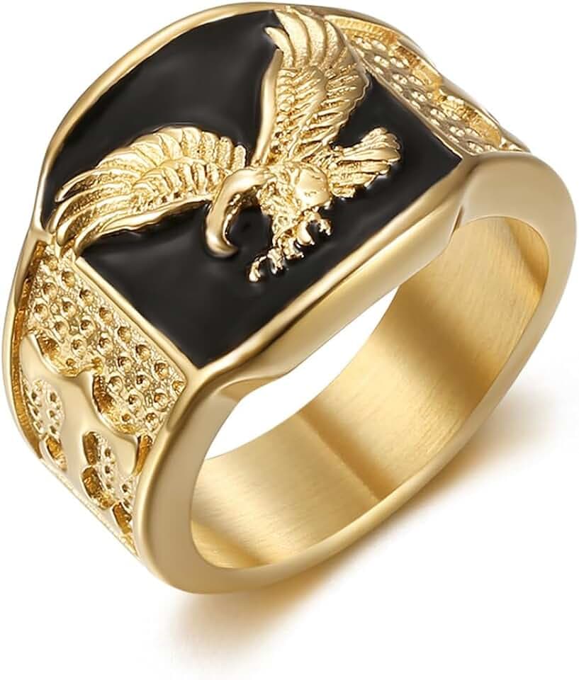 ZQIUDLOF Anello Hip Hop Europeo E Americano in Acciaio Inossidabile, Anello Da Uomo Con Zirconi Anti-Bullismo