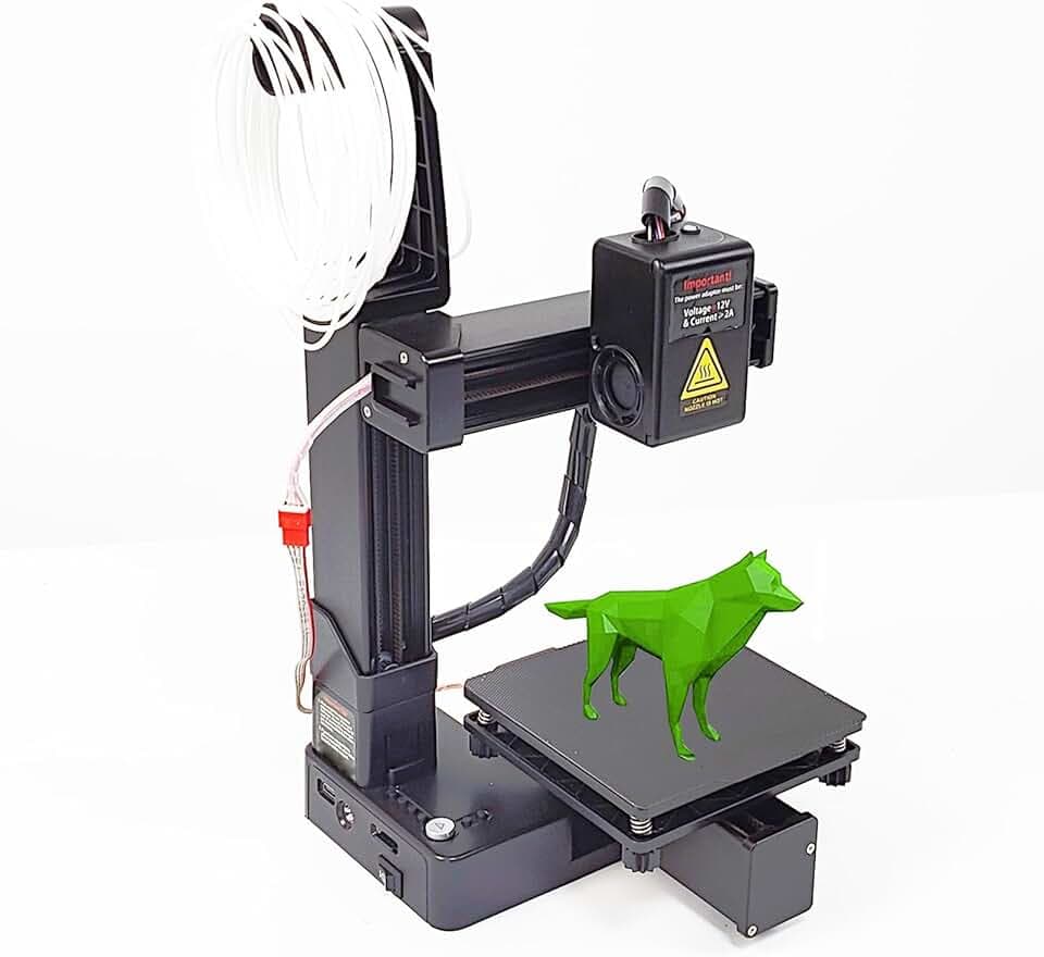Stampante 3D ad alta precisione, 10-40 mm/s, mini macchine da stampa 3D per principianti fai da te, supporta filamento PLA TPU da 1,75 mm, stampante 3D per principianti con 1 clic, dimensioni