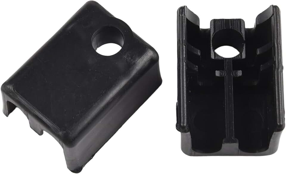 Minhe Supporto per cavo doppio (731-04216A), accessorio per tosaerba e spazzaneve, 2 pezzi, in plastica nera