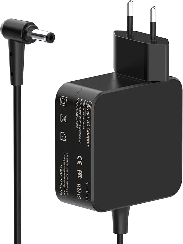 65W 20 V 3.25 A Caricatore Portatile Alimentatore Compatibile con Lenovo IdeaPad 3 5 310 310S 320 320S 330 330S 310-15ISK 320 15IKB 330-15IKB 510 S145 Flex 5 6 ADLX65CDGE2A ADLX65CCGE2A Caricabatterie ClimeCo Certified
