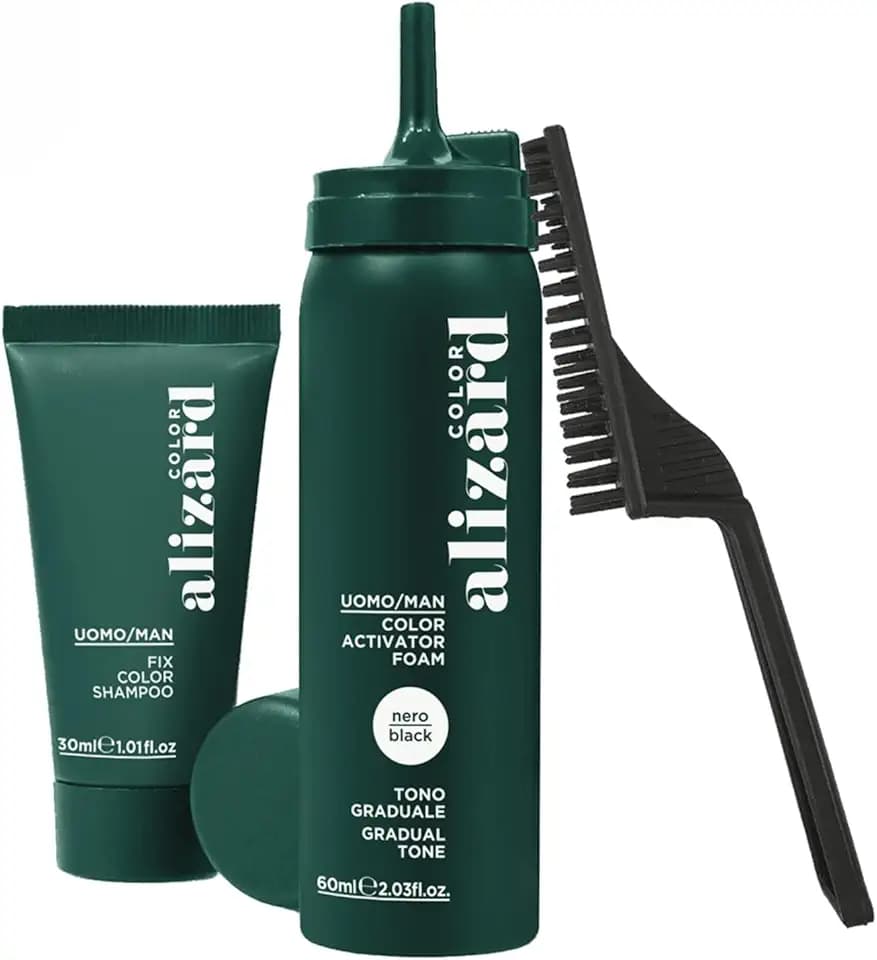 Vivipharma Alizard Color Schiuma Colorante graduale Nero, 60ml