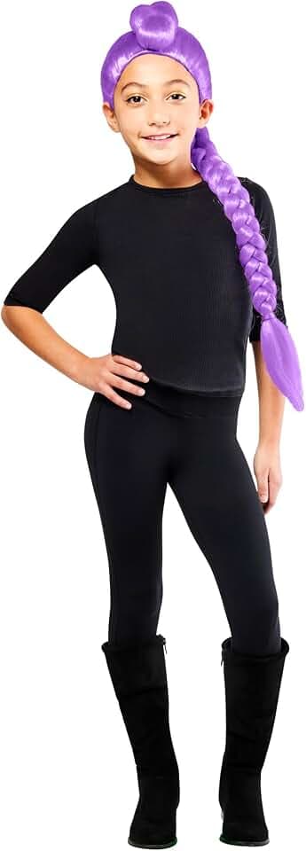 RUBIES PARRUCCA RUMI per bambina, ragazze, k-pop- Rumi, netflix, parrucca, licenza ufficiale Netflix, demon hunters, huntrix, per carnevale, feste e cosplay